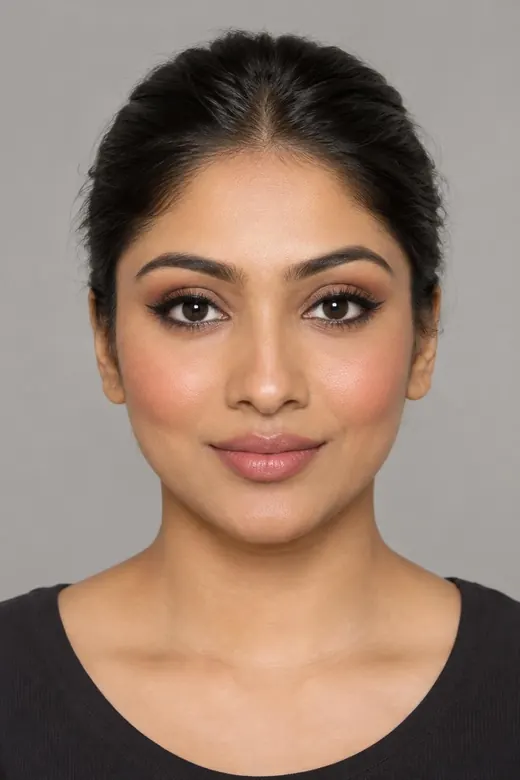 Woman with soft glam makeup