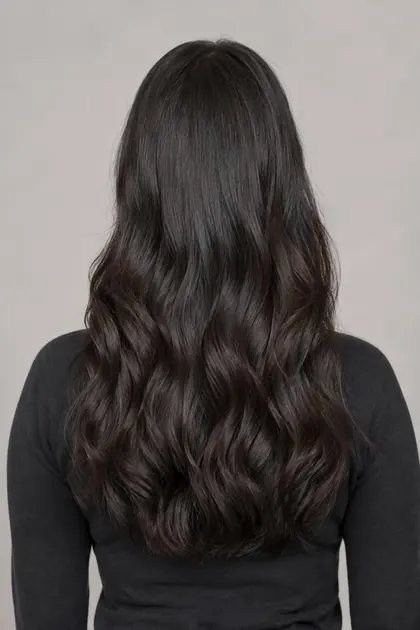 Back view of long waves